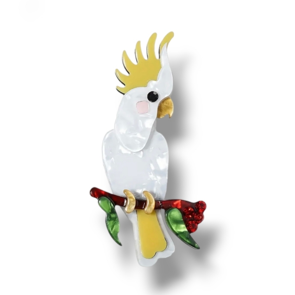 Cockatoo Bird Pin Brooch